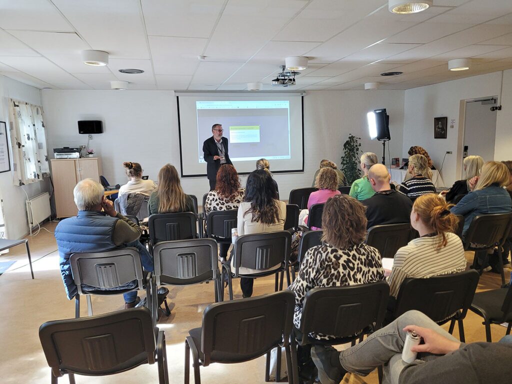 Oversigt over Kursuslokale 1 ved et event