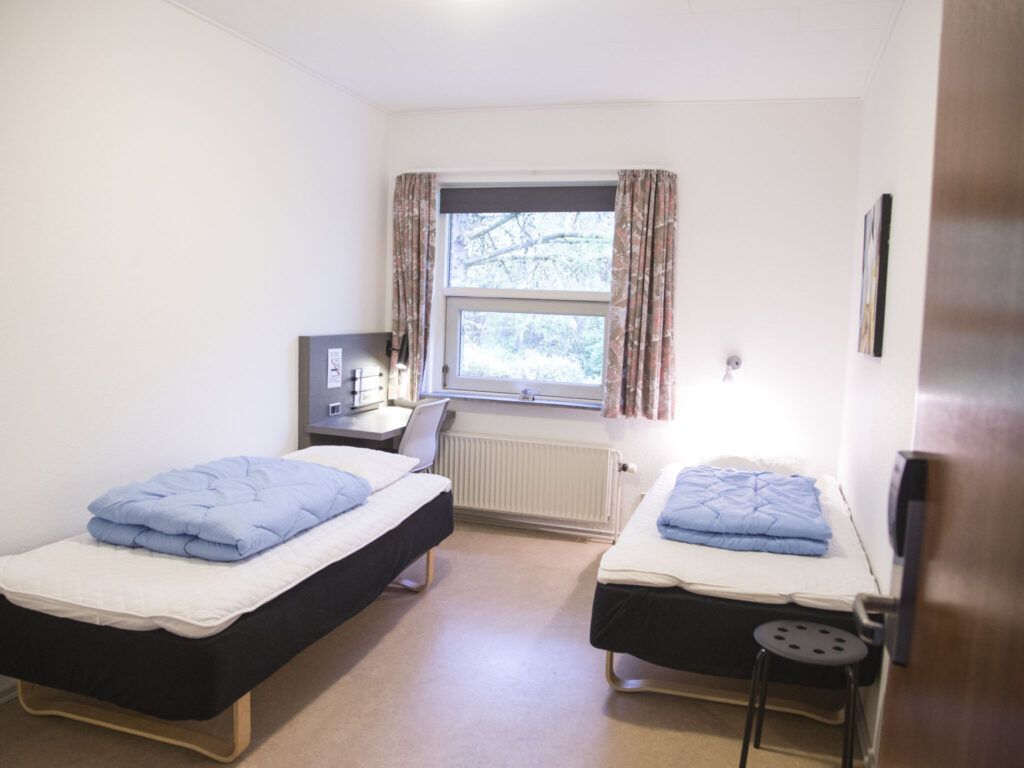 Dobbeltværelse med 2 single senge, Aarhus Hostel