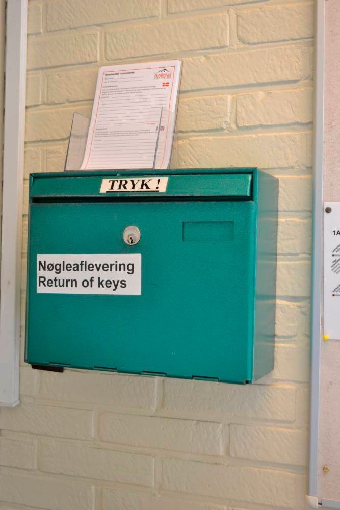 Postkasse til aflevering af nøgle