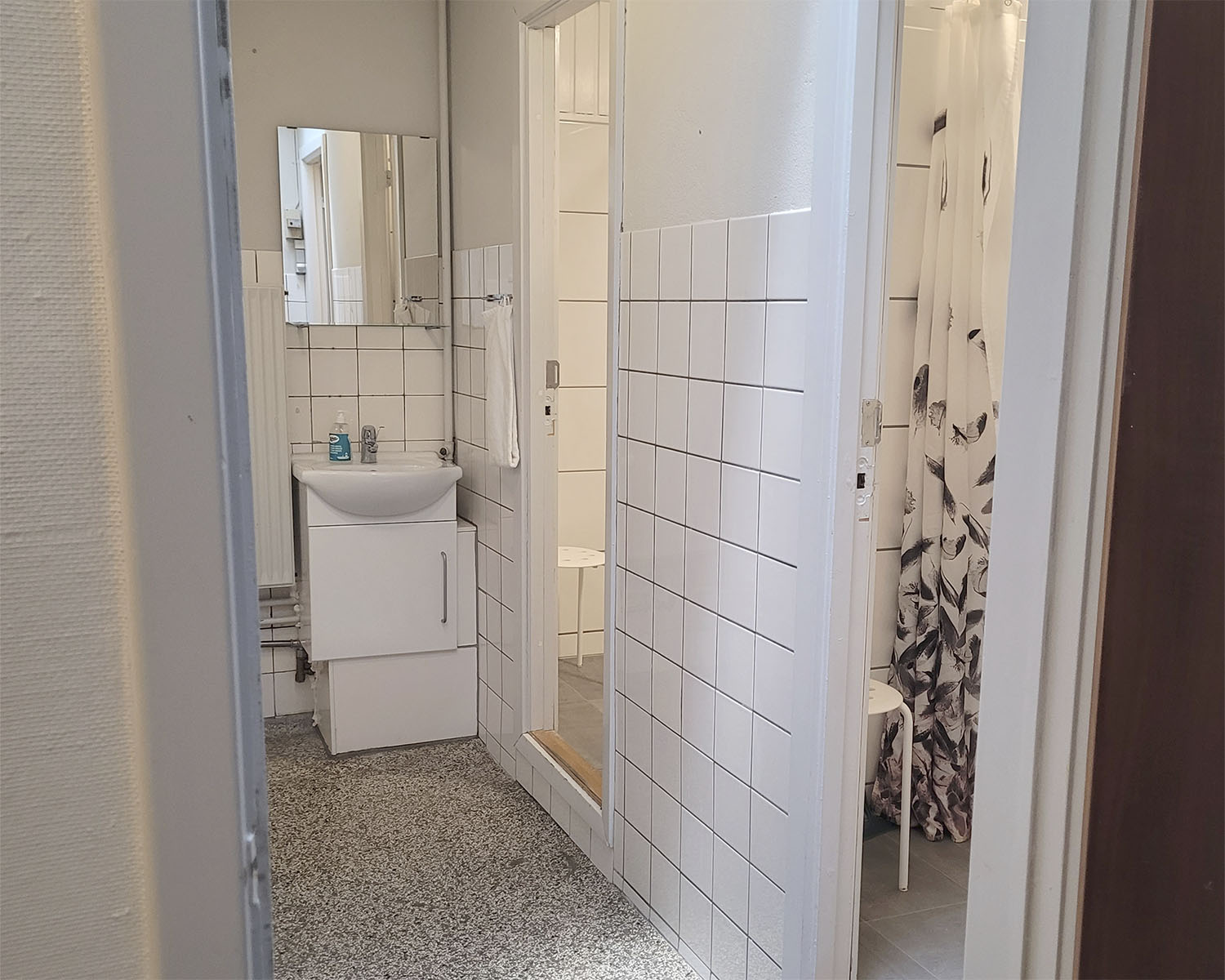 Stort fælles bad og toilet på 1 sal