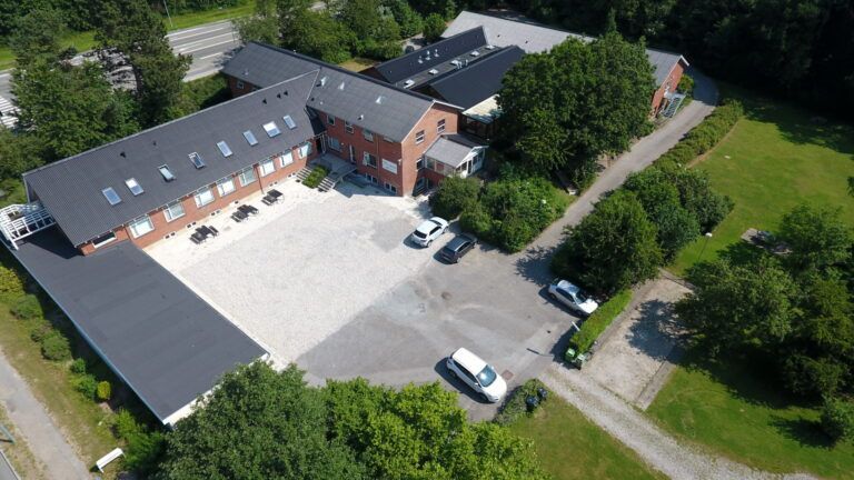 Aarhus Hostel set fra luften